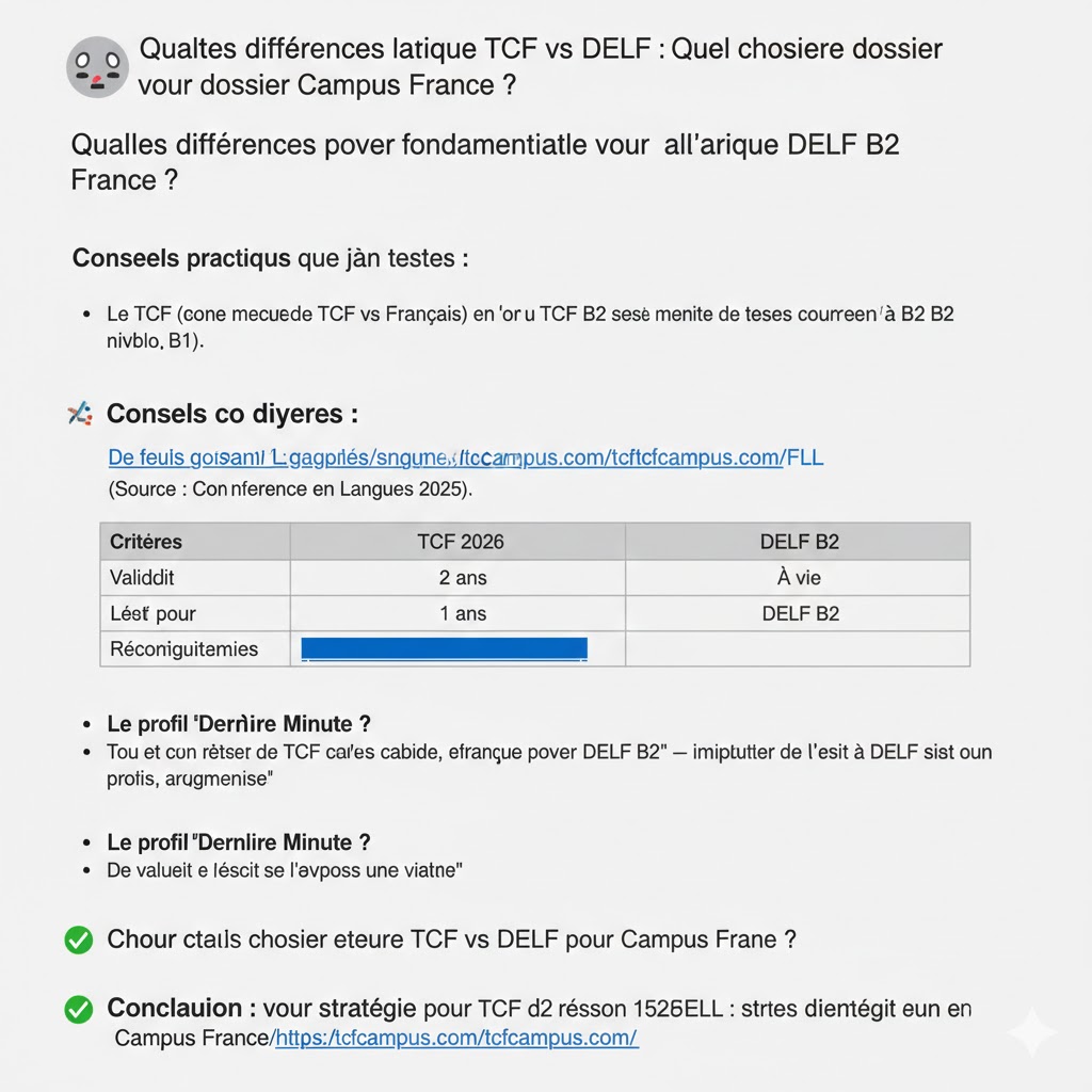 Guide de préparation et stratégie pour réussir le TCF vs le DELF